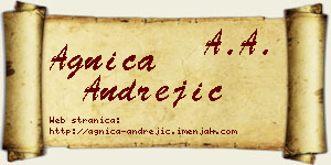 Agnica Andrejić vizit kartica